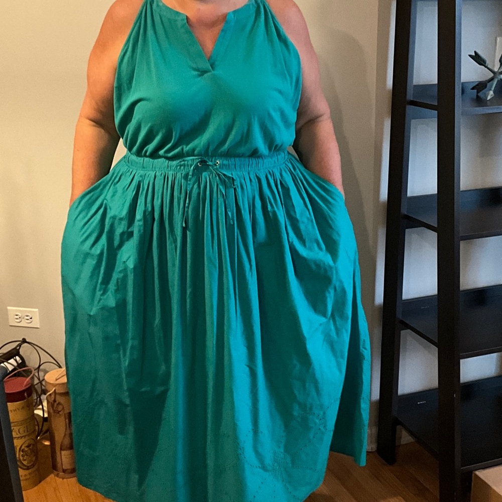 Lane Bryant Teal Midi Dress